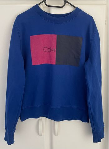 Pull/sweat »Calvin Klein »bleu roi,rouge/rose et noir