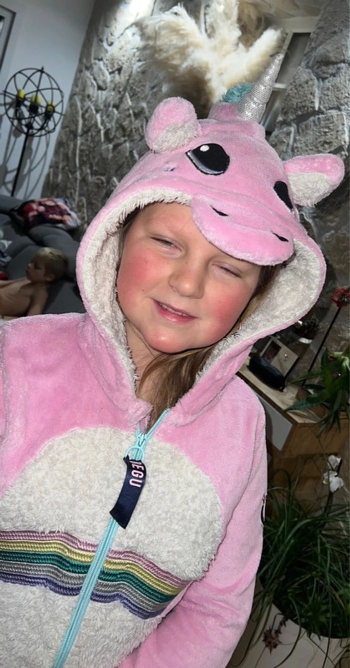 Combi Pyjama combinaison begummy polaire hiver 13-14 ans 13 14 licorne costume polaire tout doux - photo numéro 9