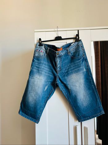 Pantacourt bleu en jean Truerise Tailles 44-46