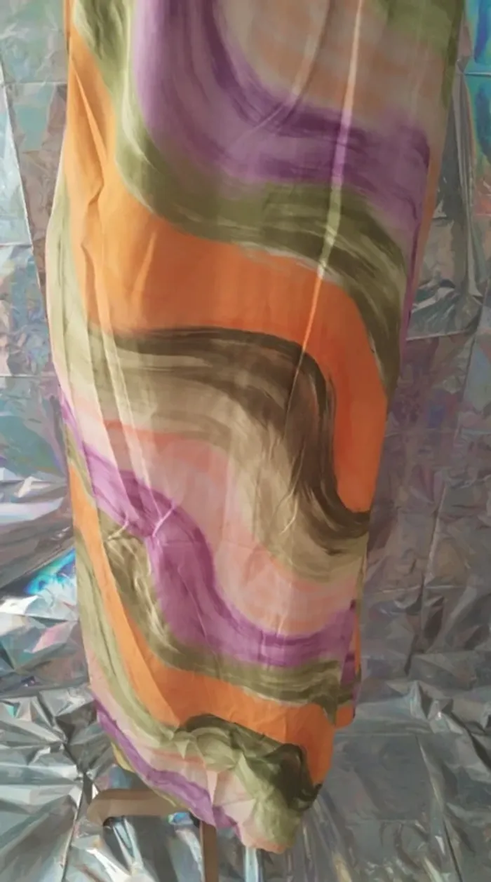 Robe été longue asymétrique colorée - photo numéro 8