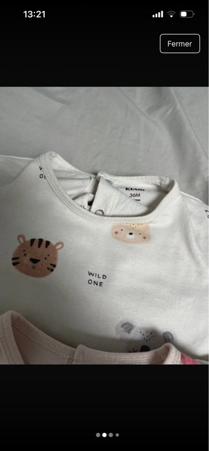 Lot de pyjamas fille 36 mois - photo numéro 2