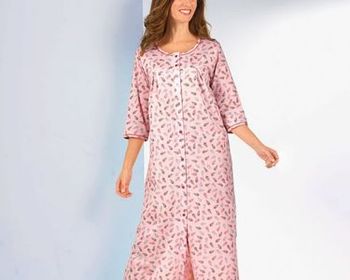 2 Chemises de nuit longues Référence : 125.5137 - taille 46/48 - Bleu bonheur