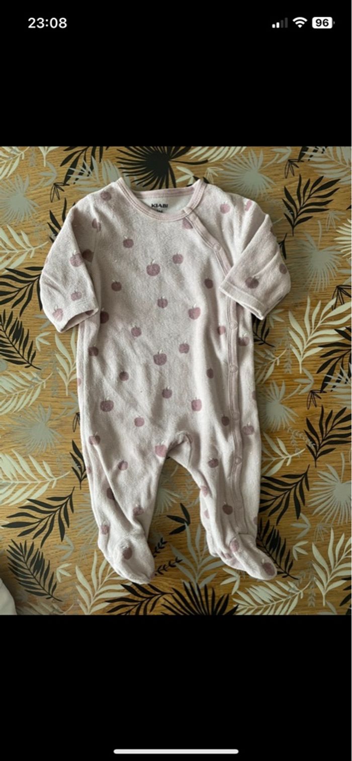 Lot de 2 pyjamas d’hiver croisés kiabi bb 3 mois - photo numéro 2