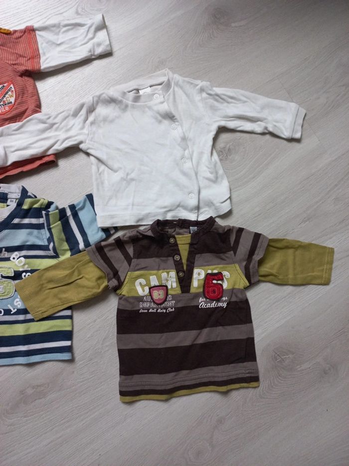 Lot de 6 tee-shirts manches longues 6 mois - photo numéro 4