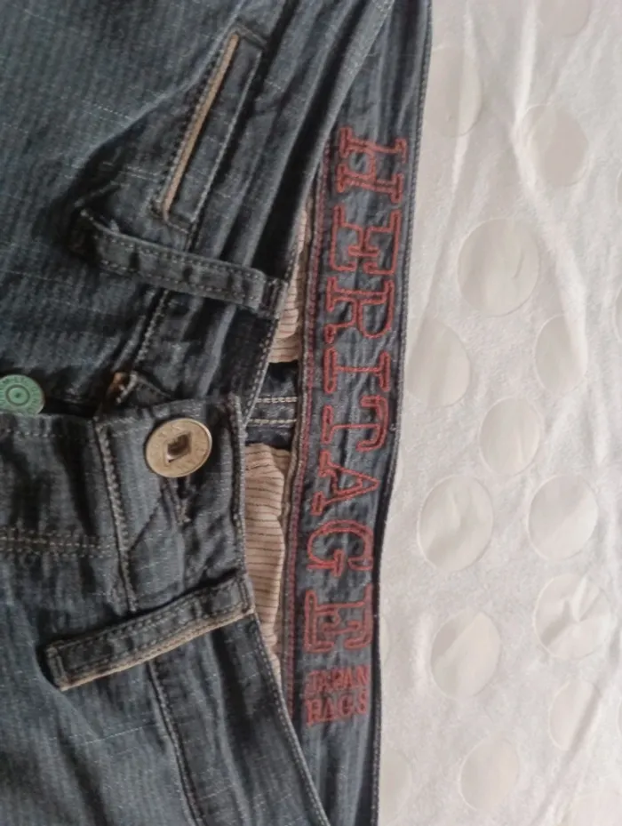 Pantalon jeans homme Japan Rags taille 38 coupe droite rétro vintage - photo numéro 5