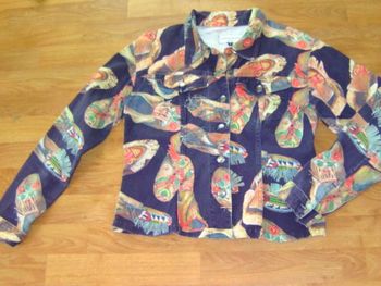 Veste COTTONADE noire et multicolore taille M TBE