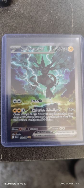 Carte Pokémon Zekrom ex 166/086 – Full Art – Foudre Noire 