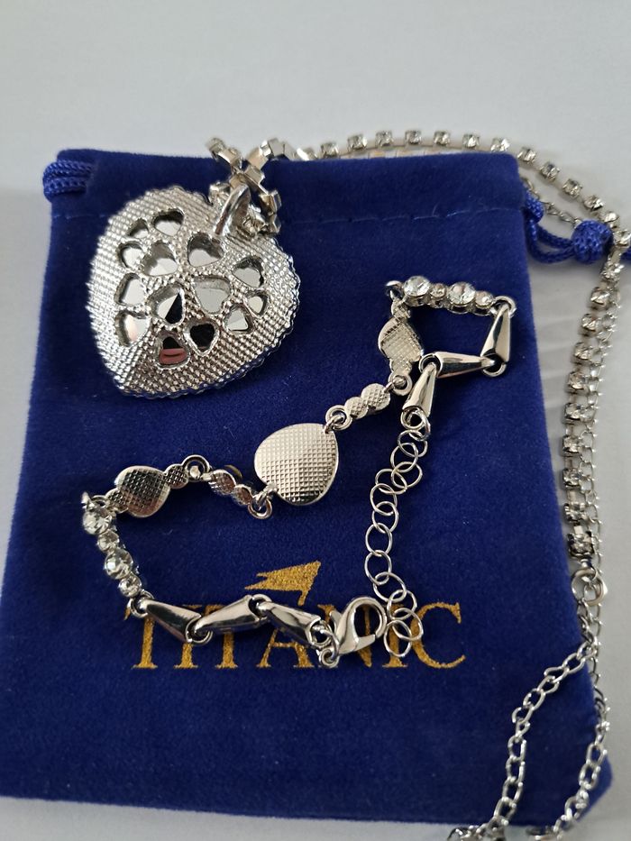 Lot Coeur de l'océan Titanic bracelet et pendentif vendu avec une pochette - photo numéro 4