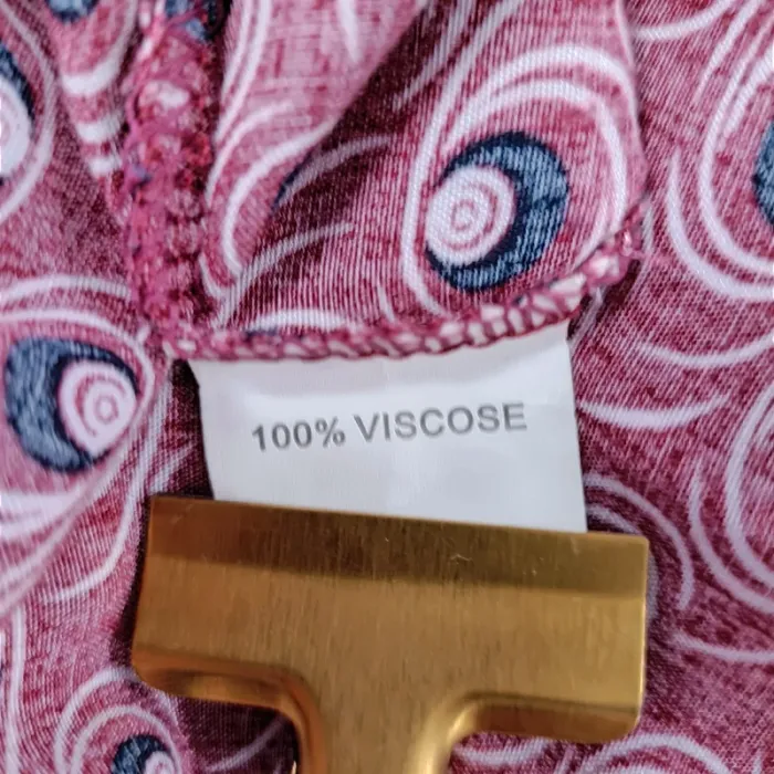 Blouse fluide imprimé rose et bleu Christy – taille T3 – 100 % viscose A1277 - photo numéro 10