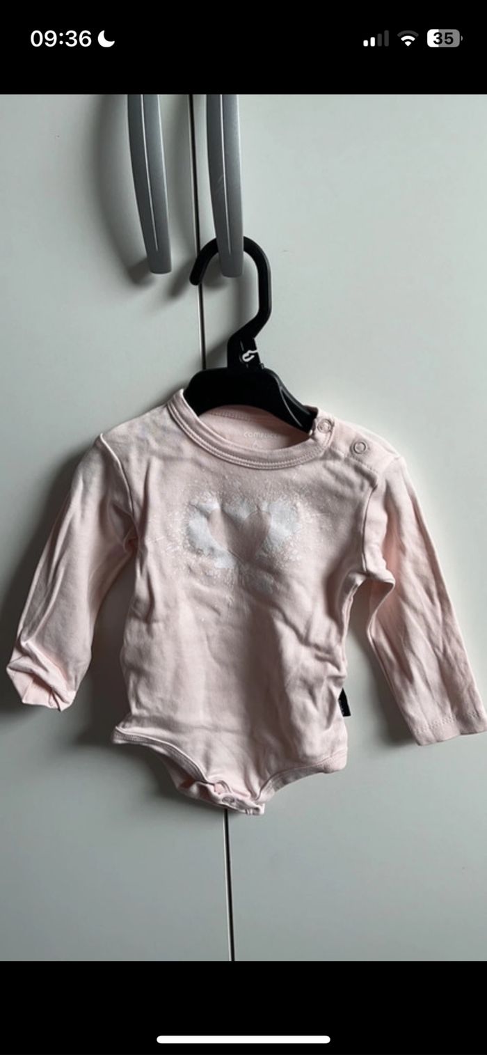 Lot 5 Bodies fille 6 mois manches longues - photo numéro 2