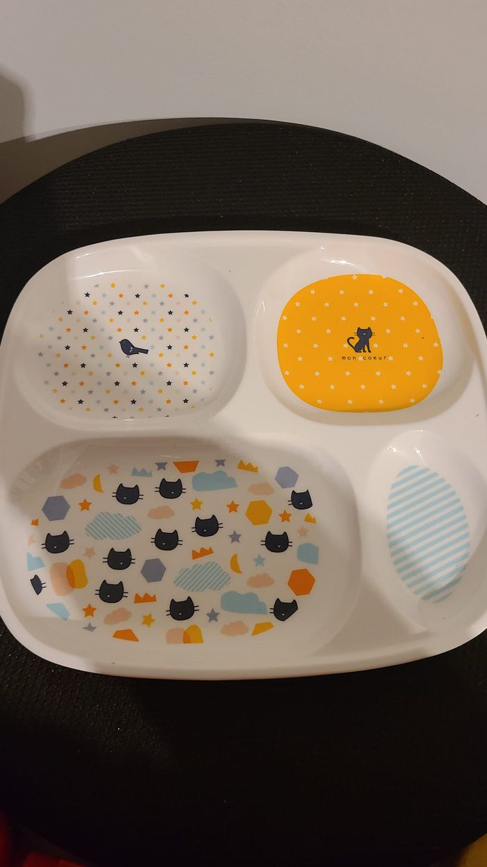 assiette en mélamine - Chats - Bandjo