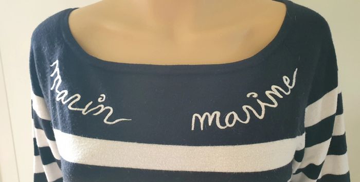 🧡 § Pull marin taille XL 42 Marin Marin #emyfleury_22femme - photo numéro 4