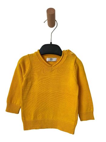 Pull fin et léger à col V, jaune uni - La Redoute 6 mois (67cm)