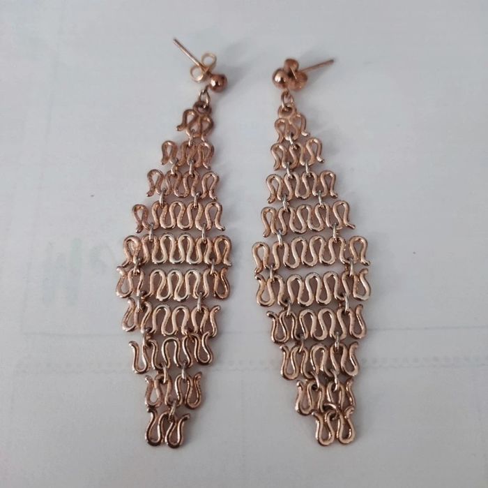 Boucles d'oreilles en forme de S - photo numéro 1