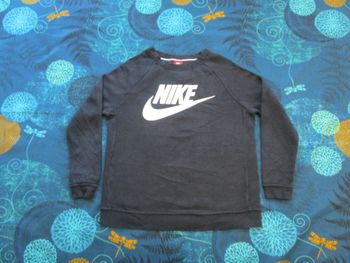 Pull Sweat Nike col rond ras du cou Taille M noir (P149)