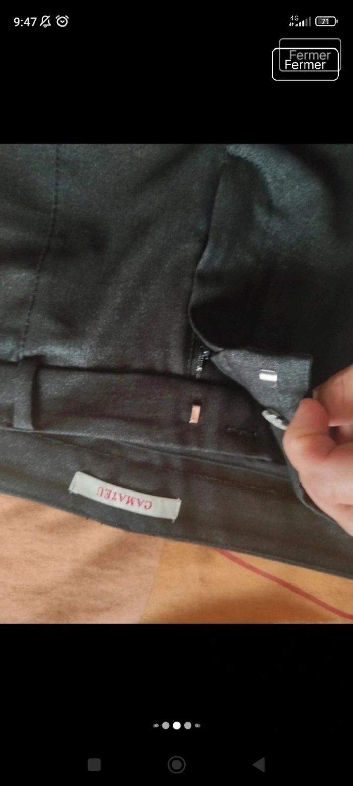 Pantalon Neuf noir Camaïeu avec reflets brillants femme 38 - photo numéro 7