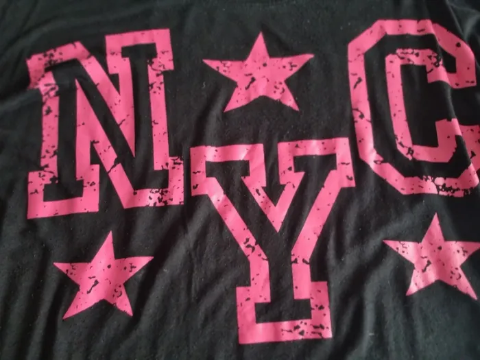 T-shirt manches courtes oversize femme - Taille M / 38 - Mim - Noir et fuchsia - photo numéro 7
