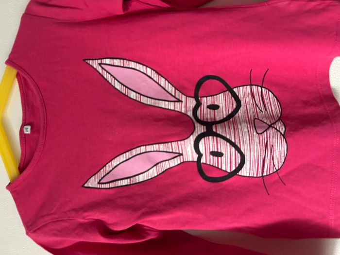 Tee-shirt imprimé lapin à lunettes - photo numéro 2