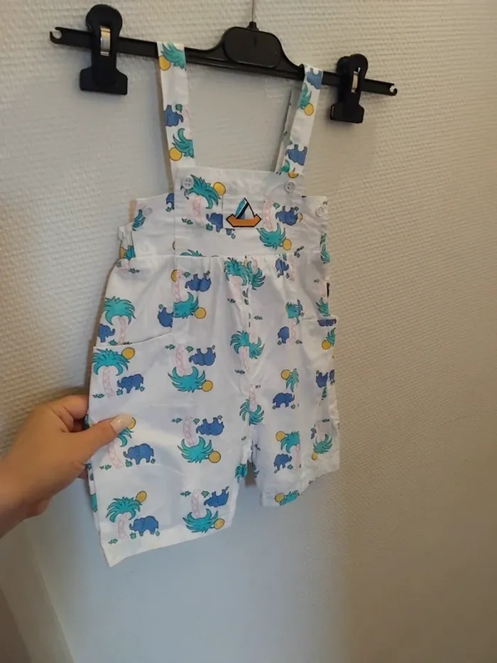 Salopette mixte neuf 12mois 100%coton - photo numéro 8