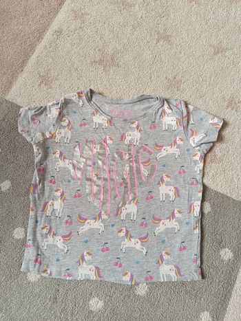 Tee shirt chemise manches courtes Fille 4/5 ans Magic Licorne cerises Primark