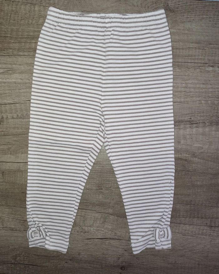 Legging 18 mois Tex Baby blanc et beige #Fille18mois