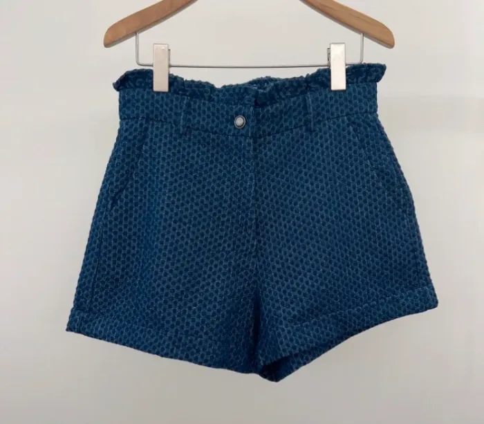 Short bleu marine été cotton