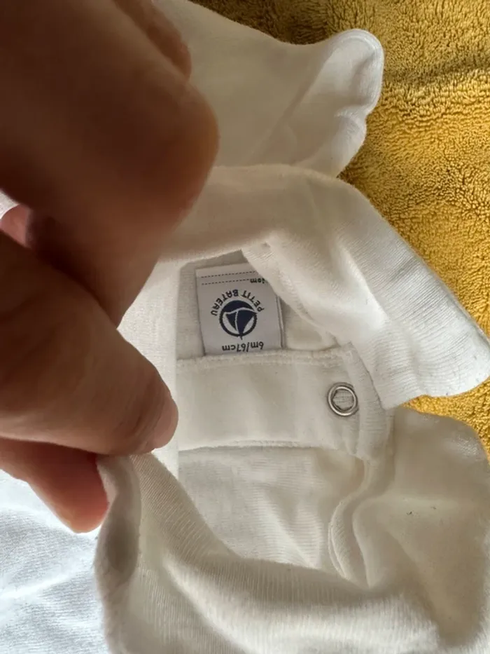 Haut manches longues 6 mois petit bateau boutonnage dos - photo numéro 3