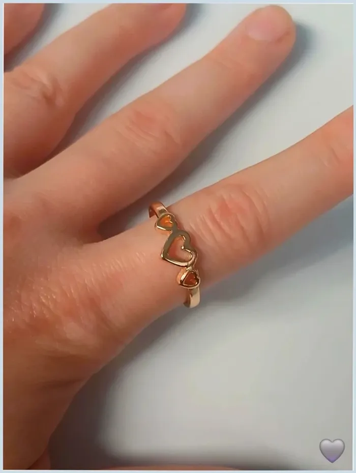 Bague dorée en acier inoxydable - photo numéro 2