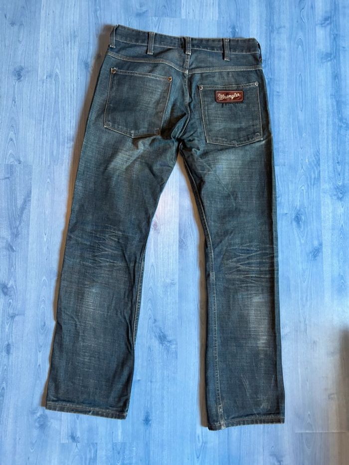 Jean brut blanchi Wrangler W31 L32 crank - photo numéro 6