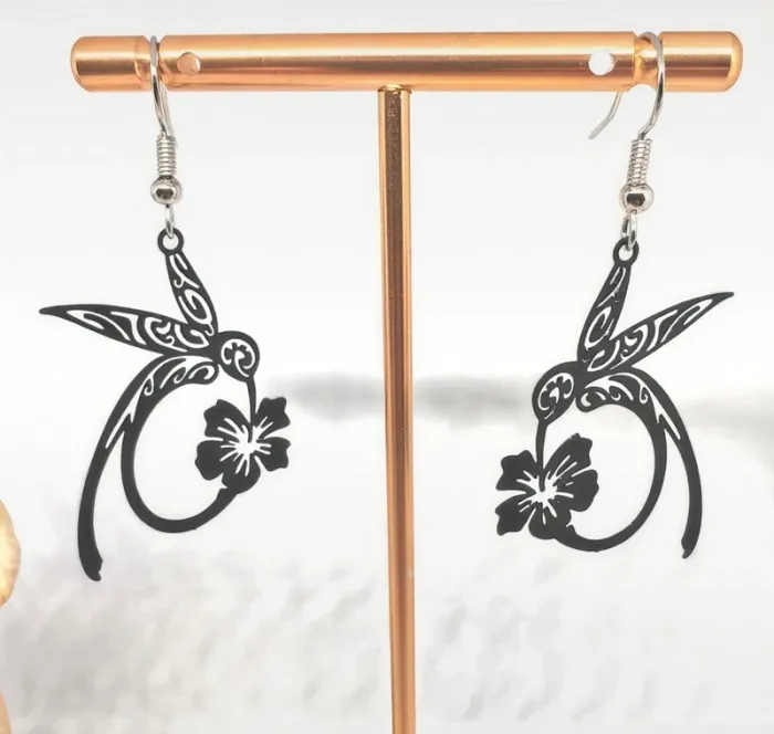 Boucles d'oreilles colibri - photo numéro 2