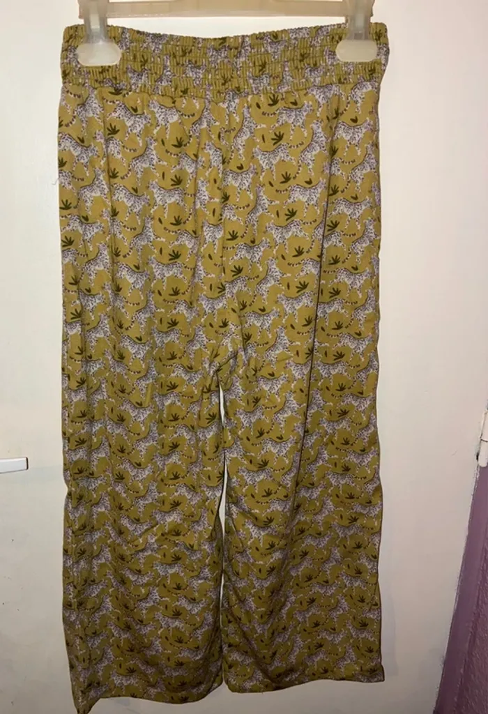Pantalon en tissu léger fluide à motifs léopards, 158/164 (13/14 ans), sans marque. - photo numéro 7
