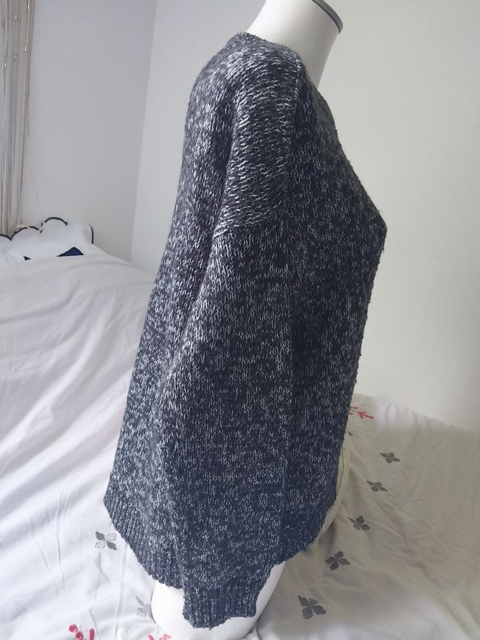 Pull oversize chiné noir et blanc – New Look – Taille L - photo numéro 5