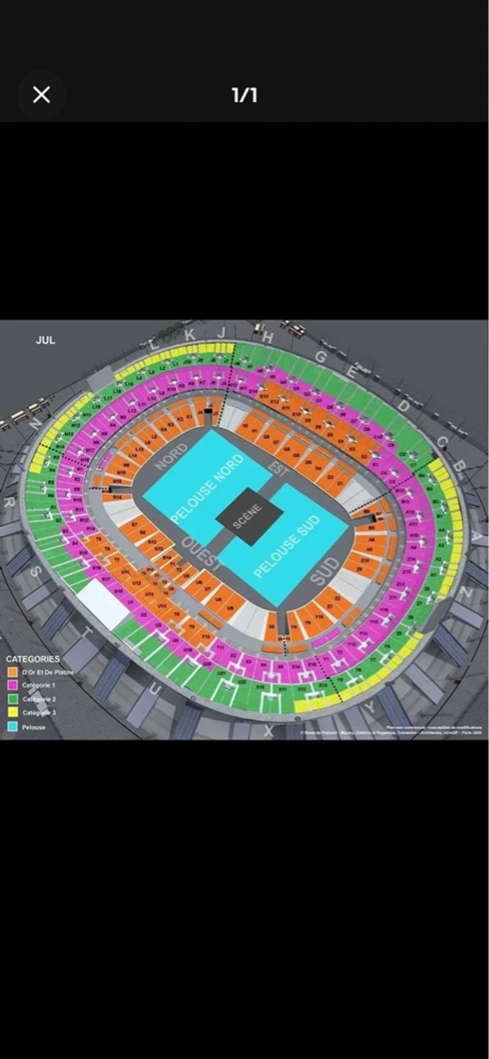 Place de concert jul 2026