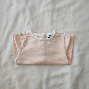 T-shirt bébé Smiley Baby 3 mois rose manches longues étoiles