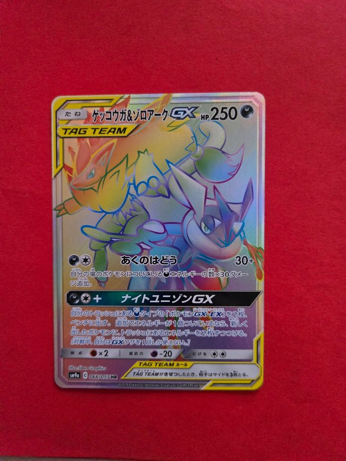 2 cartes pokémon japonaises Tag Team