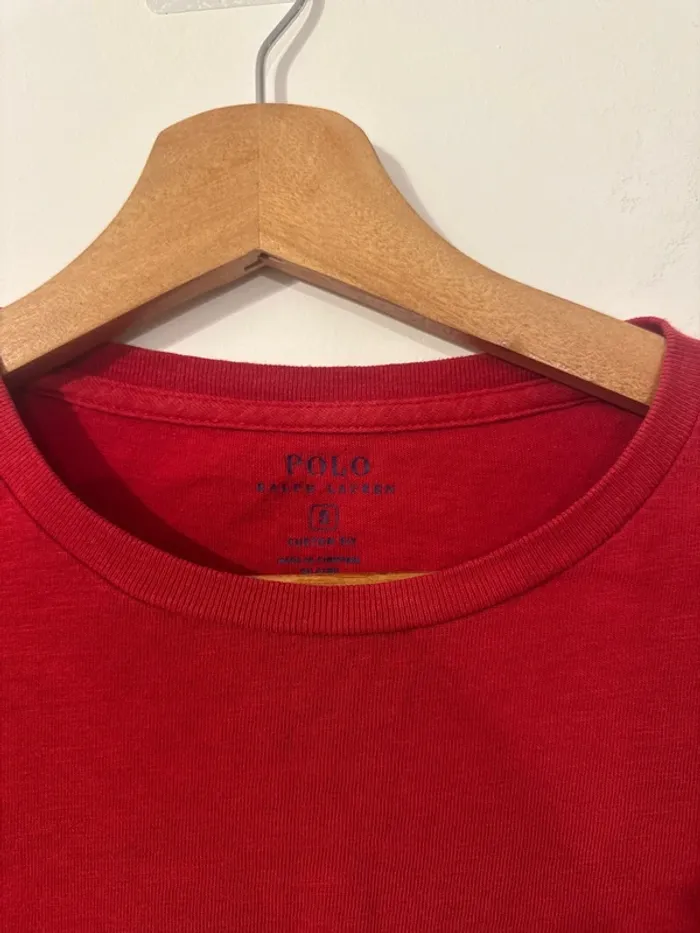 T-shirt Polo Ralph Lauren rouge – Logo brodé – Taille S - photo numéro 2