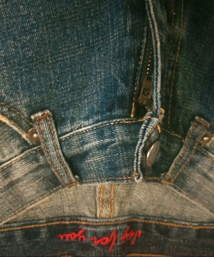 Jean vintage pattes d'éléphant taille 34 - photo numéro 7