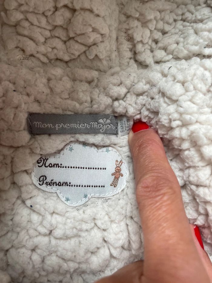 Combinaison fourrés hiver sergent major 6 mois - photo numéro 4