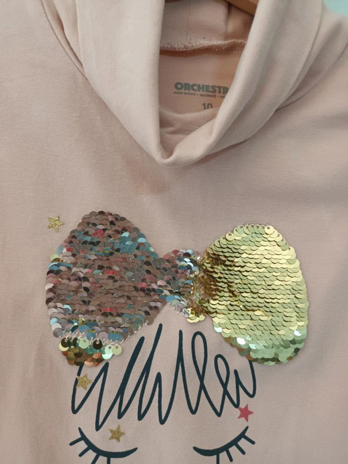 Haut avec col rose pâle & sequins Orchestra - photo numéro 4