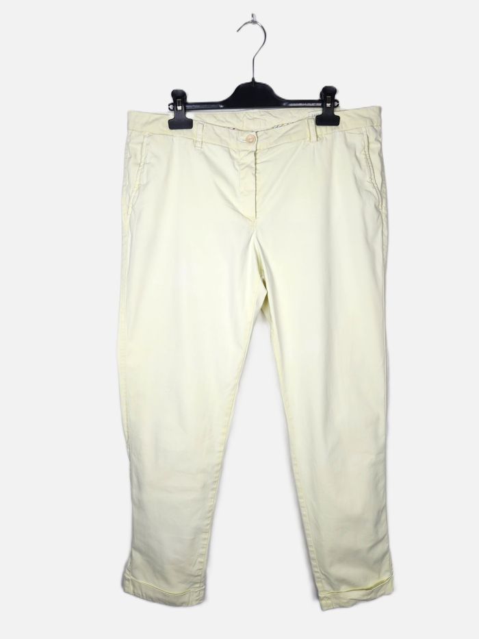 Pantalon chino Raffaello Rossi, couleur jaune crème, taille 44