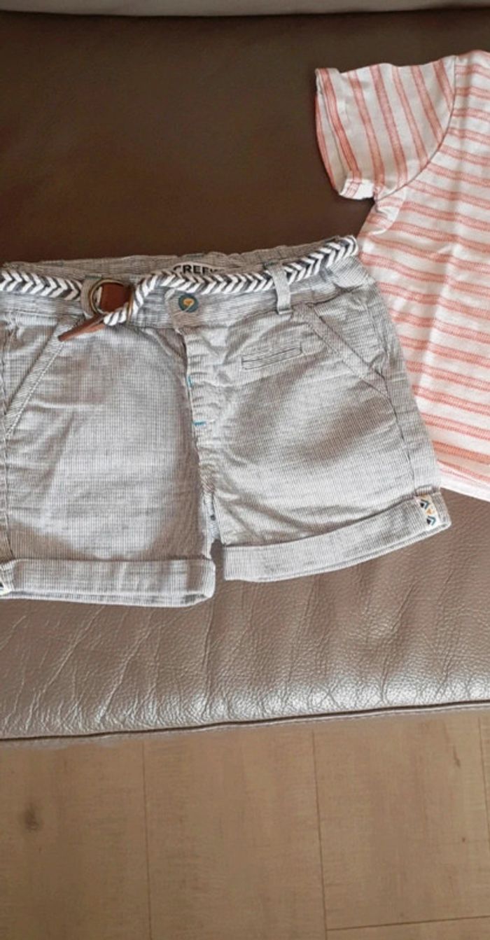 Ensemble short +tee shirt +ceinture Creeks 2 ans - photo numéro 3