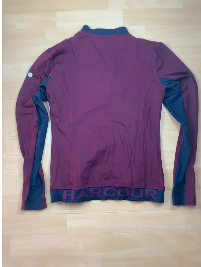 polo manches longues / Haut technique Harcour – Bordeaux – Taille S - photo numéro 3