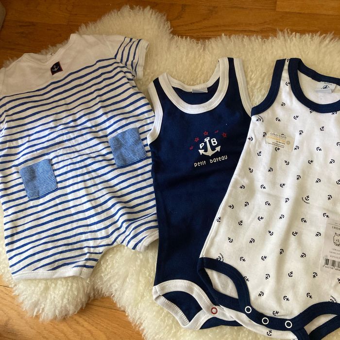 Combishort et bodies petit bateau 6 mois