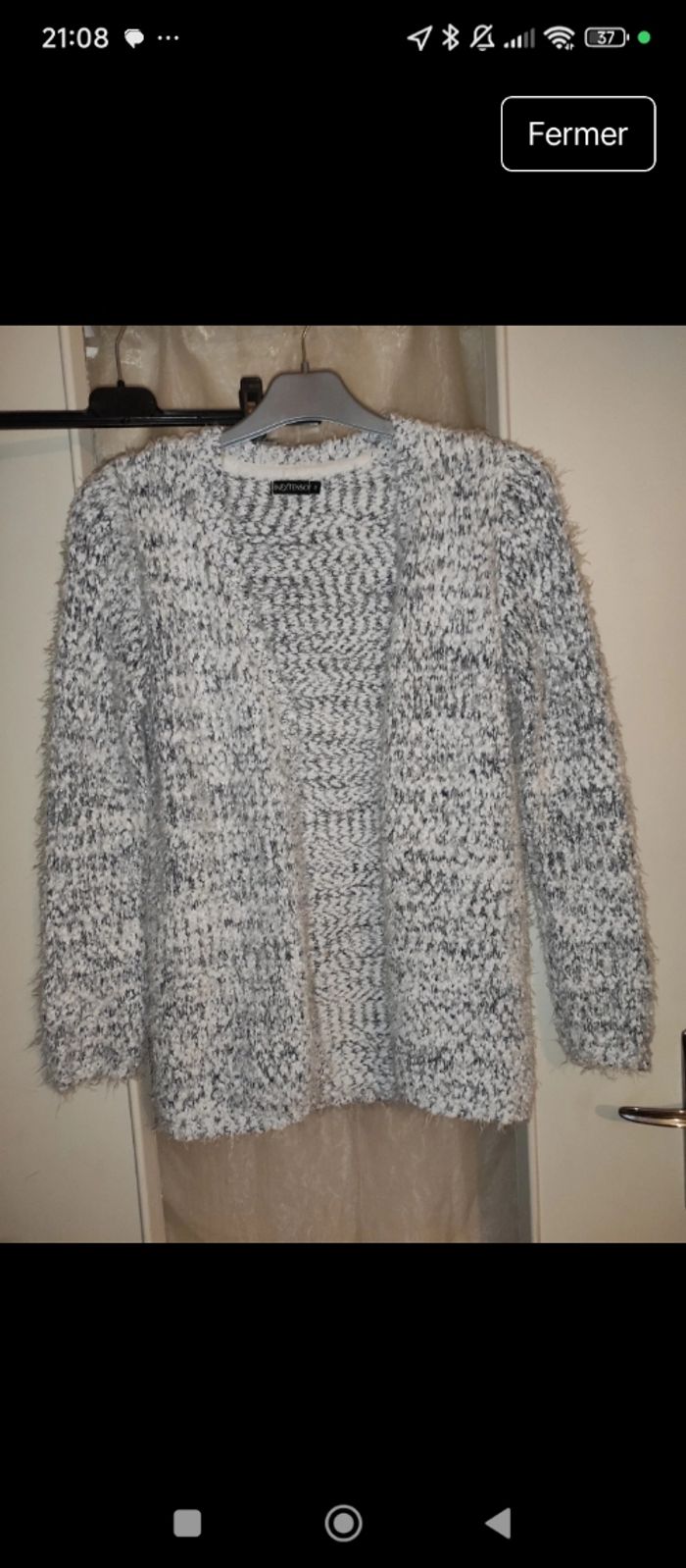 Veste Gilet gris chiné