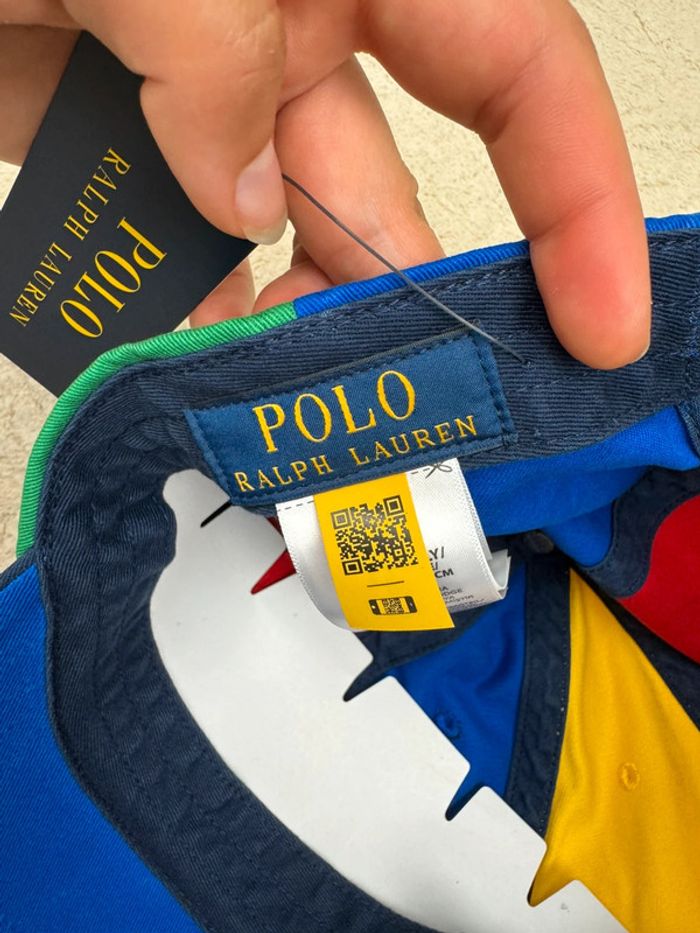 Casquette Ralph Lauren Multicolore Logo Brodé Neuve - photo numéro 8