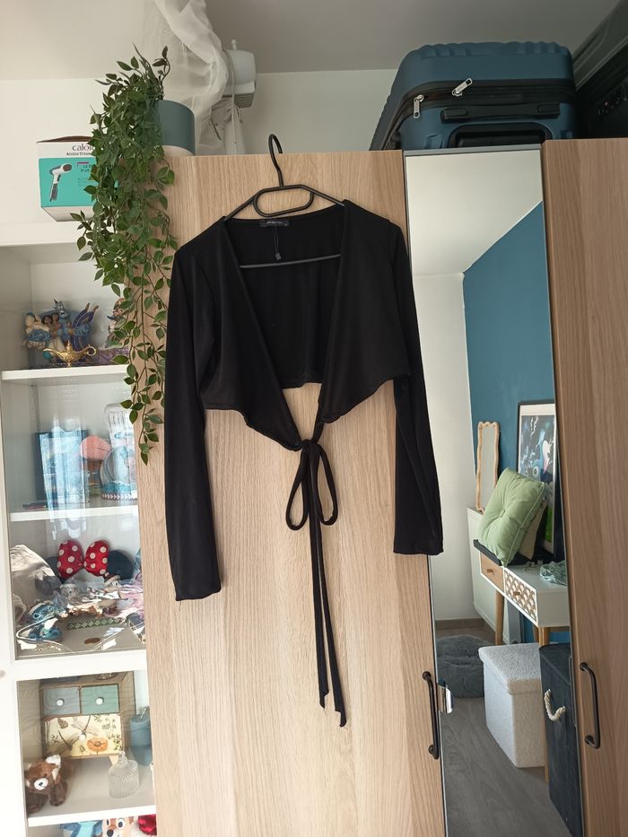 Top boléros noir qui se croise neuf Trendyol - Taille M 38 - photo numéro 2