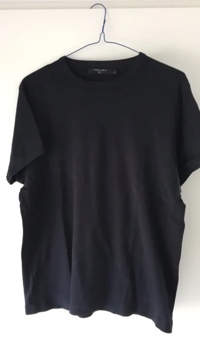 t-shirt homme uni marine L Teddy Smith