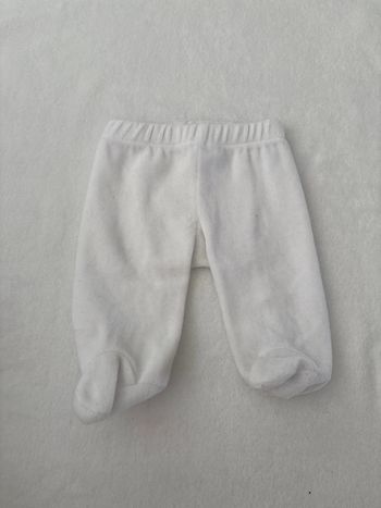 Bas de pyjama blanc simple 1 mois