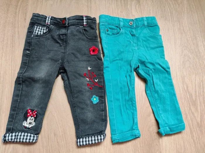 Lot de pantalons filles 9 mois - photo numéro 2