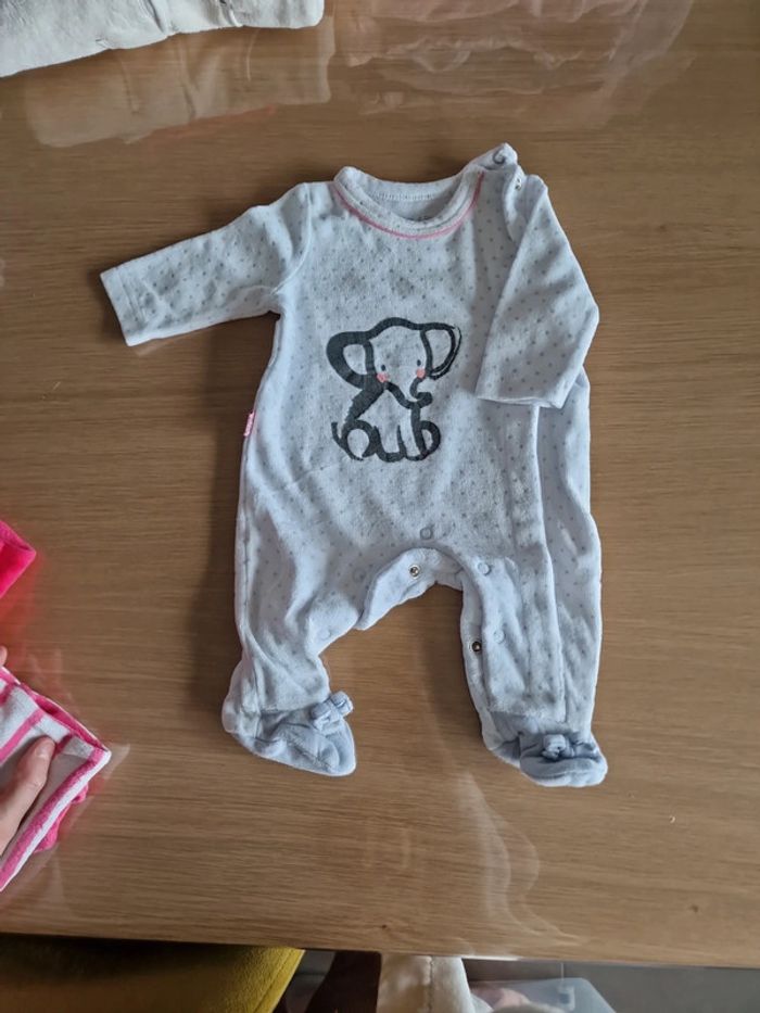 Lot de 3 pyjamas fille  1 mois 53cm - photo numéro 3